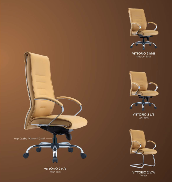 VITTORIO 2 EXECUTIVE ERGONOMIC HIGH BACK OFFICE CHAIR / CLASSIC CHAIR / HALF LEATHER / FULL LEATHER / VITTORIO 2 / OFFICE CHAIR / EXECUTIVE CHAIR / HIGH BACK