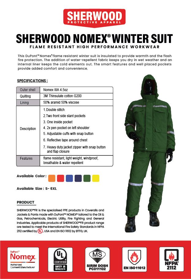 SHERWOOD NOMEX WINTER SUIT