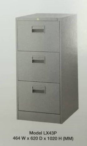 LION 3-Drawer Steel Filing Cabinet