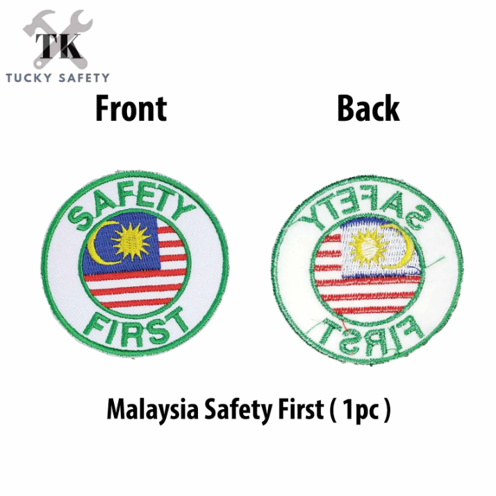 Embroidery Flag Embroidery Logo Badges Flag Malaysia State Flag / Bendera Malaysia Bendera Johor Safety First Petronas 472372-MALAYSIA SAFETY FIRST