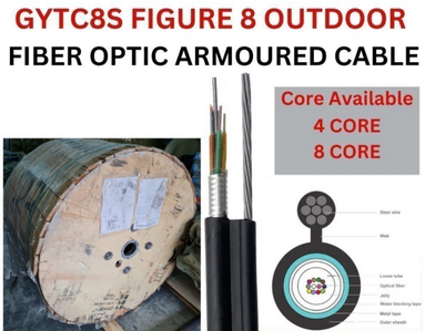 SINGLE MODE OUTDOOR ARMOURED FIGURE 8 GYTC8S FIBER OPTIC CABLE FOR AERIAL OFC201 (1 METER)