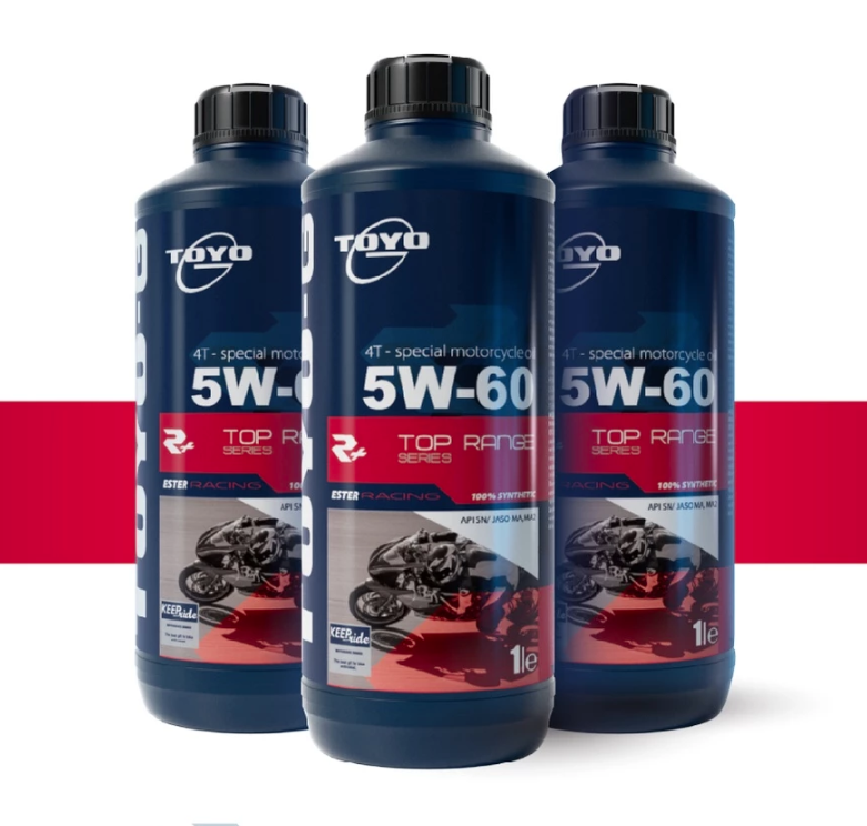 TOYO-G TOP RANGE 5W-60 R+ 4-STROKE MOTORCYCLE 100% SYNTHETIC ENGINE OIL (1L)