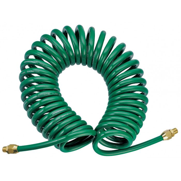 JONNESWAY PU RE-COIL AIR HOSE W/1/4"MALE SIZE: 5MM X 8MM X 15M