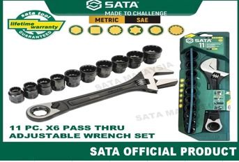 SATA 11 Pc. X6 Pass-Thru Adjustable Wrench Set