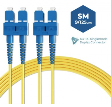 SC-SC 9/125 SINGLEMODE DUPLEX FIBER OPTIC PATCH UNIFI CABLE 5M 10M 15M 20M