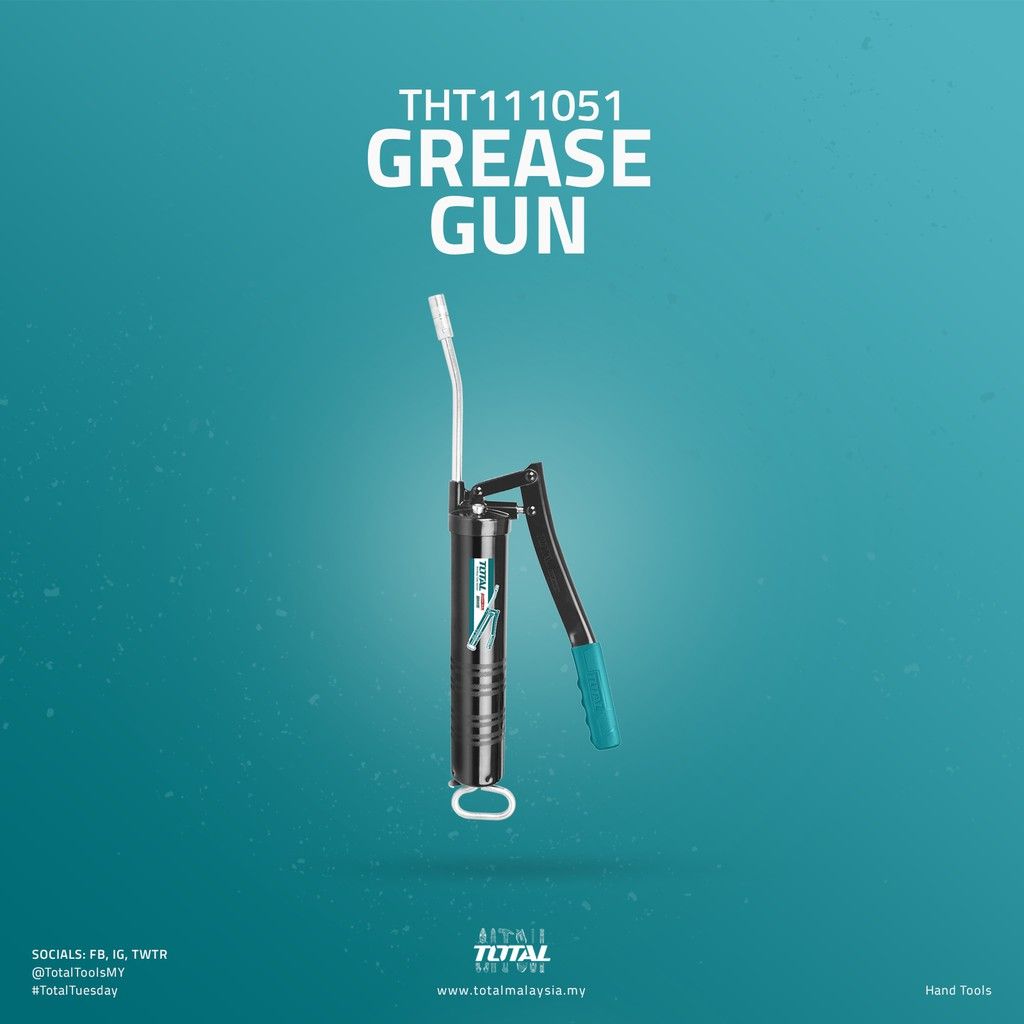 TOTAL GREASE GUN WITH SPRAYING PRESSURE 4500-10000PSI AND CAPACITY 400CC THT111051
