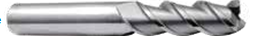 Temo 12.0mm x 75mm Carbide Micrograin 3-Flute End Mill with 12 mm Shank Dia - for Aluminum & Brass