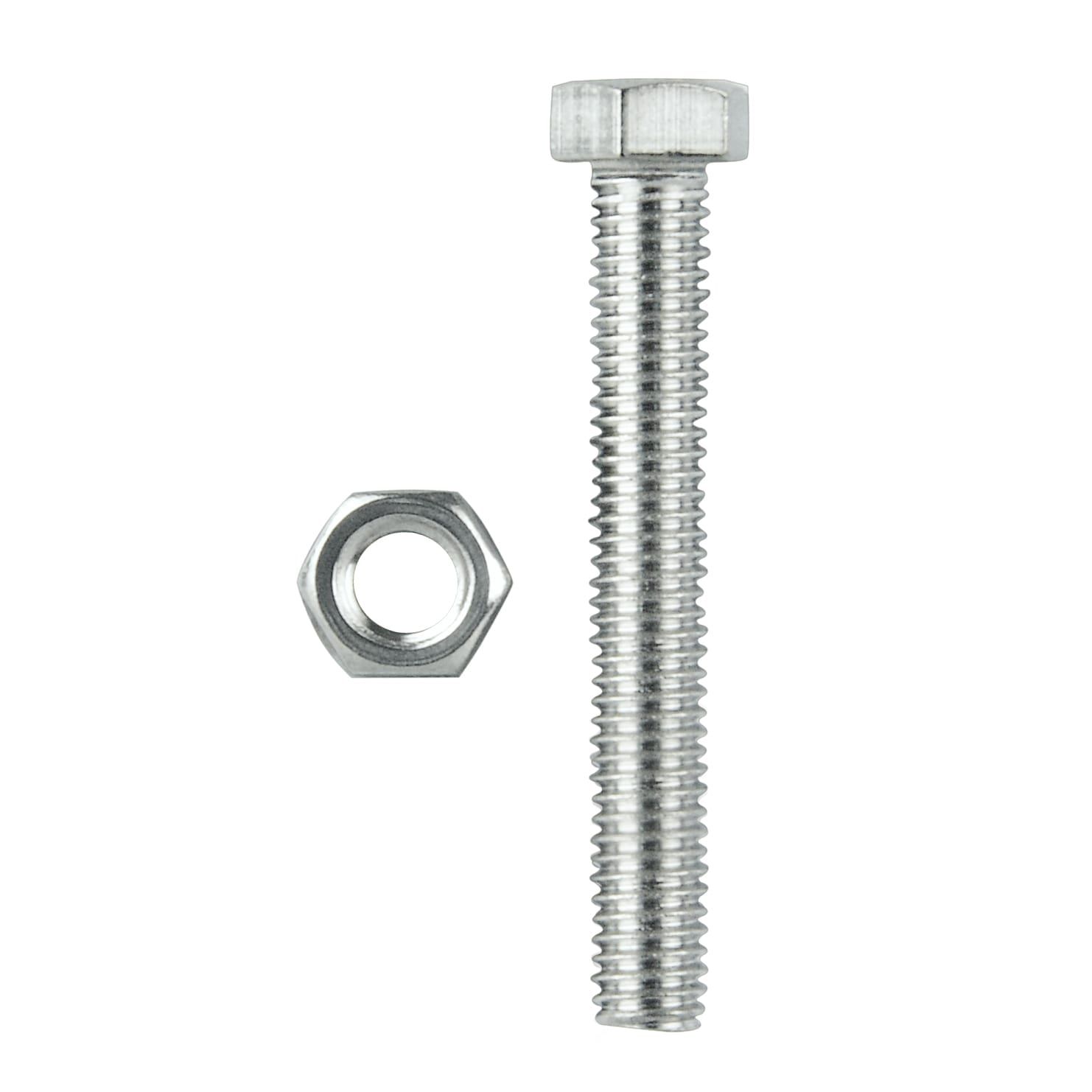 bolt & nuts S/Steel 316 M12 x 40mm full thread, 2pc F/Washer + 1pc S/Washer