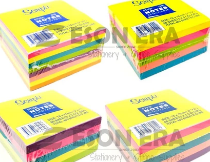 Scripti sticky note pad 75mm x 75mm 4 color