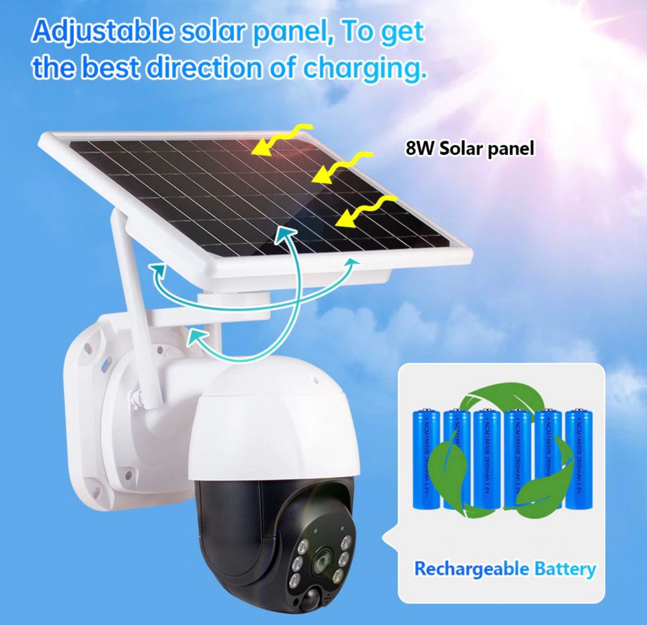 Buzz CCTV 3MP 4G Sim Card WiFi Solar Outdoor PTZ CCTV