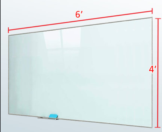 MGB-46 MAGNETIC GLASS BOARD 4' X 6' -WITHOUT INSTALLATION & WITH INSTALLATION/ GLASS WRITING PANEL / TEMPERED GLASS BOARD / TEMPERED GLASS PANEL / GLASS WRTING BOARD / MAGNETIC GLASS WRITING BOARD / GLASS BOARD