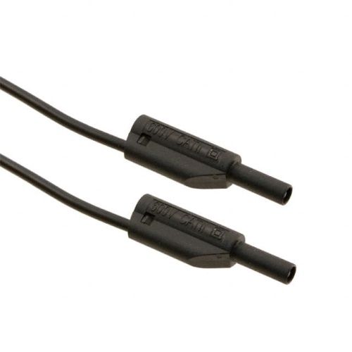 Fluke PATCH 72920-20-0 Stacking 2mm Safety Sheathed Patch Cords, Pvc, 20in (50cm), (black)