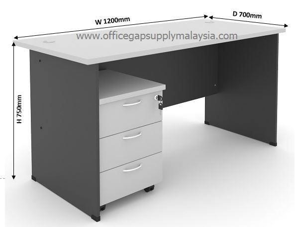 Rectangular Office Table (Wooden Leg)
