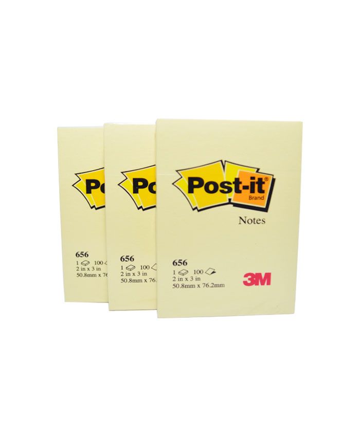 3M 656 (2" X 3") Post It Notes-Yellow