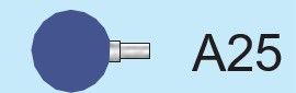 Temo 25*25*6mm Type A25 Vitrified CBN Mounted Point for Stainless Steel - 10pcs/pk