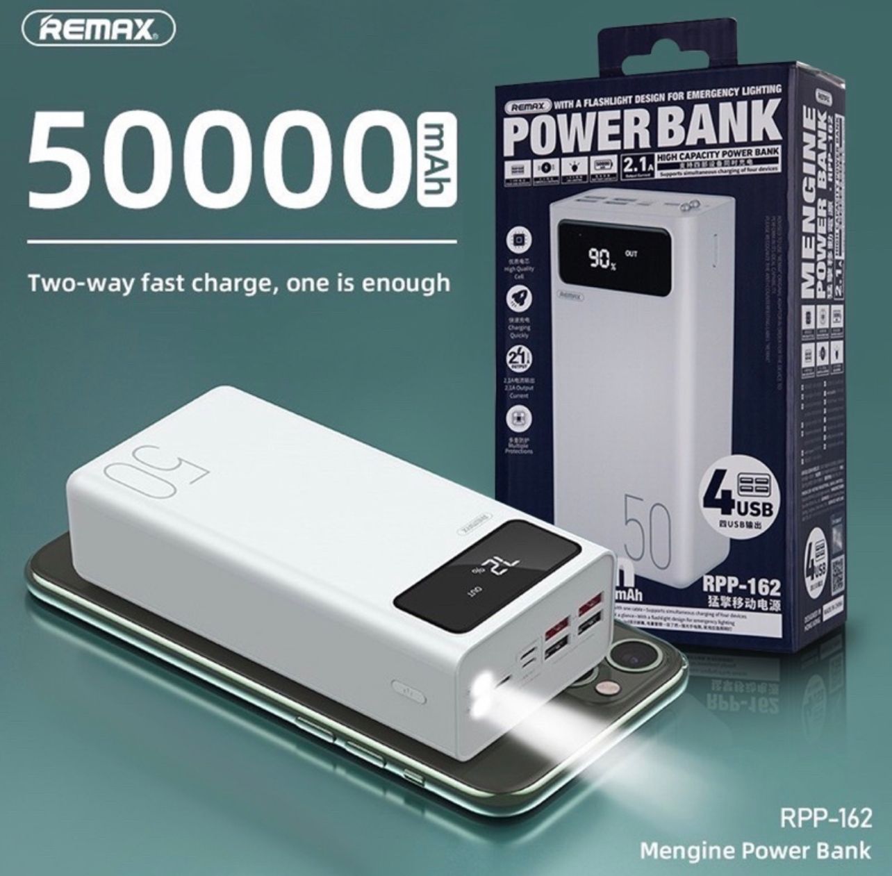Remax Power Bank Fast Charge 50000mAh Remax Original