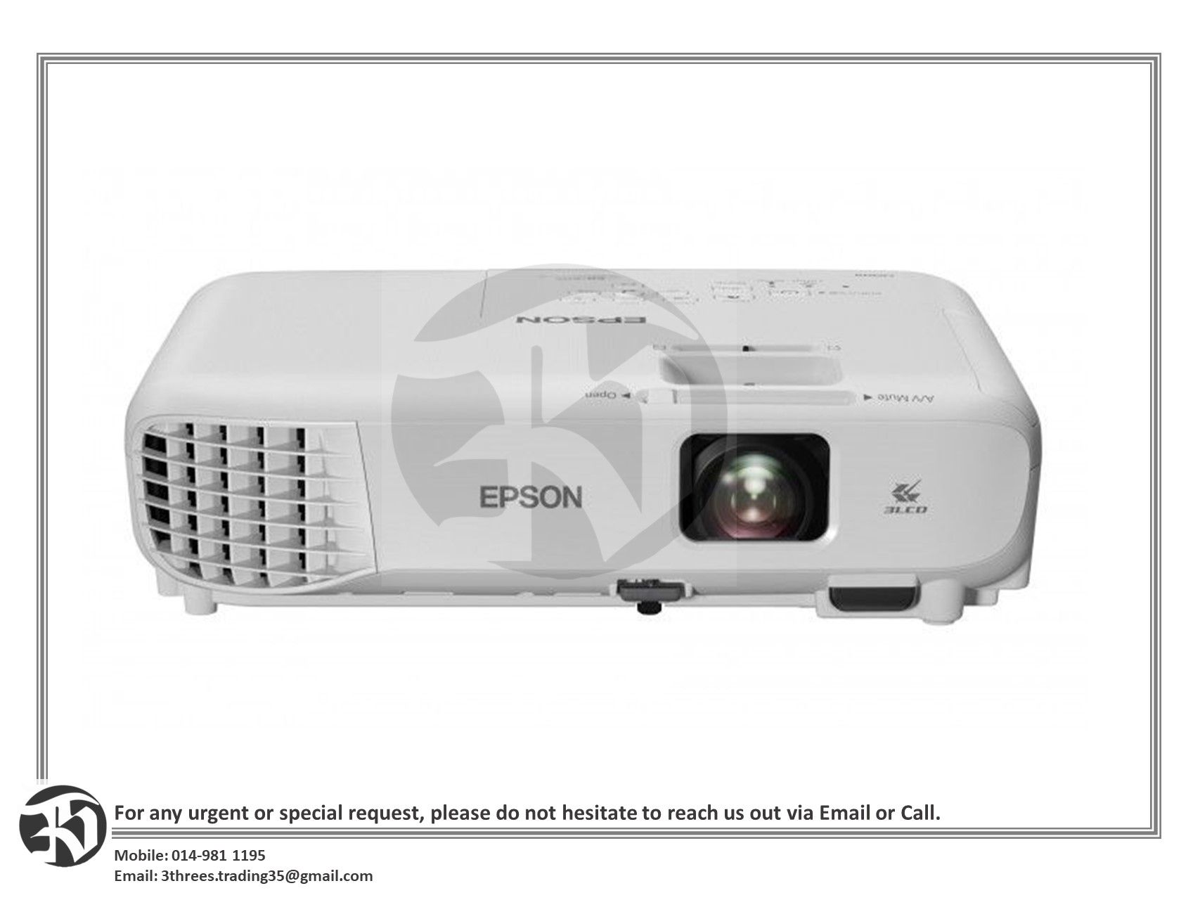 Epson EB-X06 XGA 3600 Lumens 3LCD Business Classroom Projector