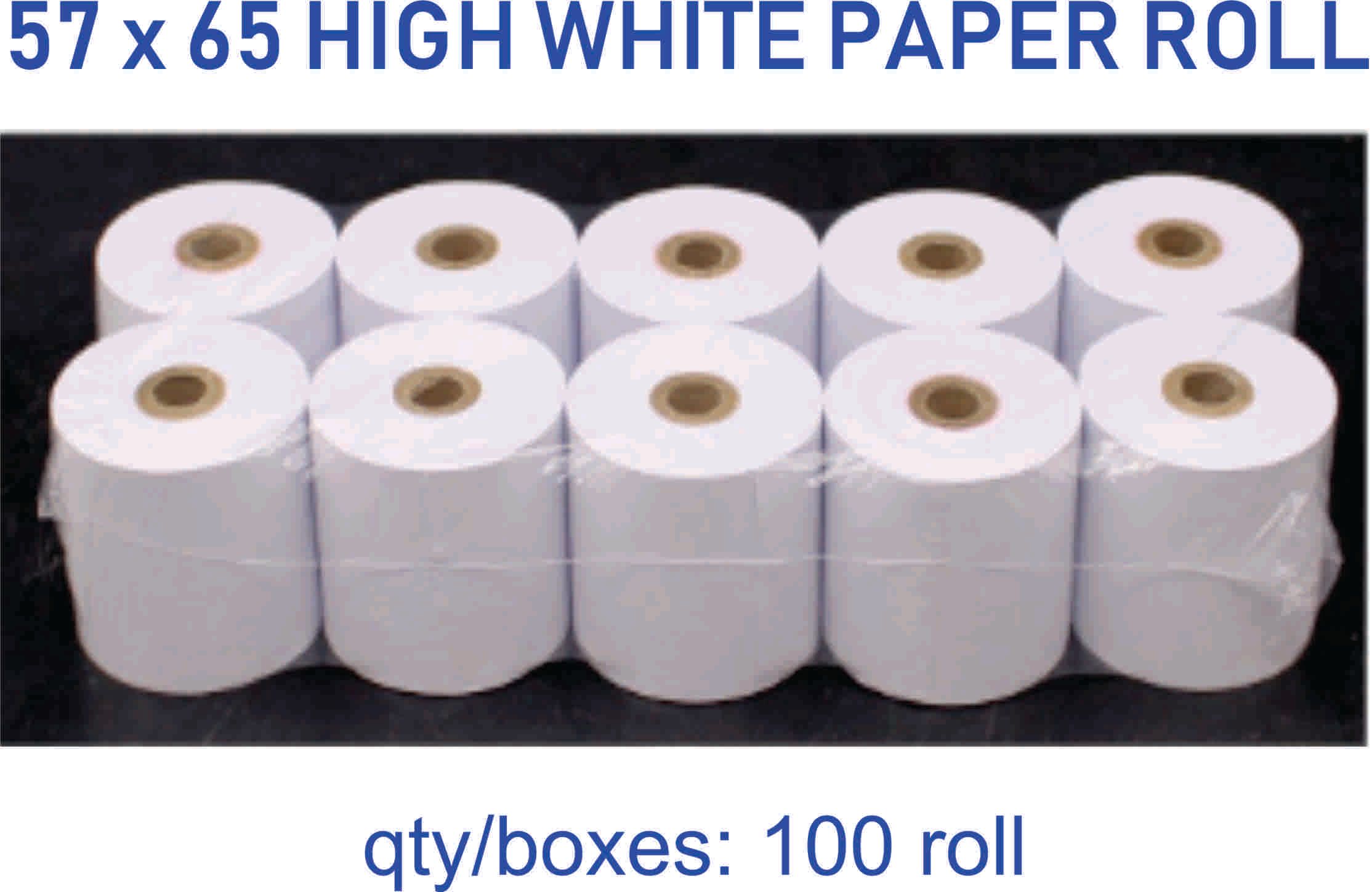 sonofax OCHA Cash Register High White Roll 57mm x 60 mm x 12mm ( 100 roll /boxes)- free delivey semenanjung