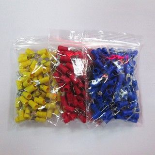 QS 150pcs Crimping Wire Spade Fork Terminal Connector U Shape SV2-4