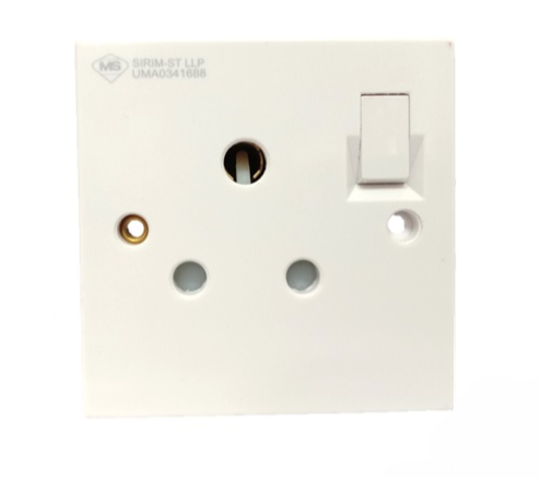 UMS 1215A 15A 1GANG SWITCH SOCKET OUTLET (FLUSH)