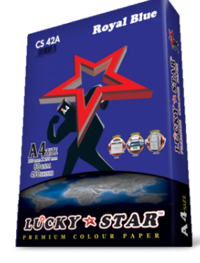 Lucky Star Other Colour A4 Paper 80gsm 450'S - Royal Blue CS 42A