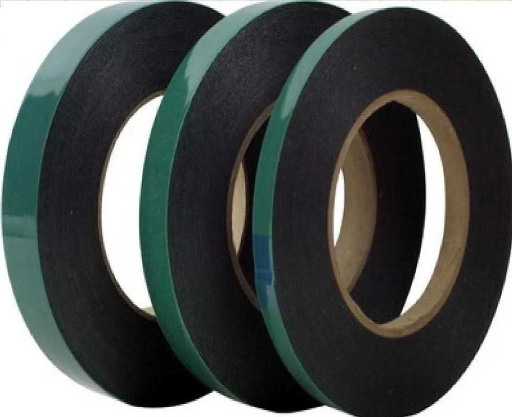 1" (24MM) DOUBLE SIDED FOAM TAPE - BLACK / WHITE