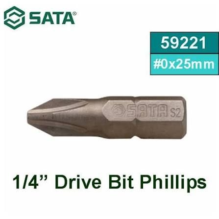 Sata 1/4”DR.25L PHILLIP#0X25MM-5PC
