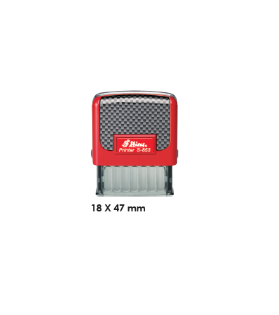 SELF INK RUBBER STAMP SHINY S-853 18 X 47 MM