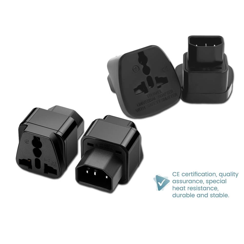 C14 TO UNIVERSAL SOCKET PDU POWER CONVERSION PLUG