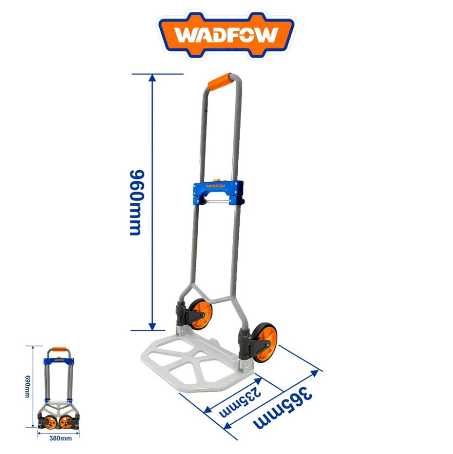 WADFOW FOLDABLE HAND TRUCK (LOAD: 60KG) FULLY EXTENDED SIZE: 365MM X 380MM X 960MM (WWB9A06)