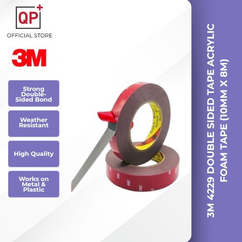 3M 4229 DOUBLE SIDED TAPE ACRYLIC FOAM TAPE (10MM X 8M) l PITA PELEKAT l 胶带-