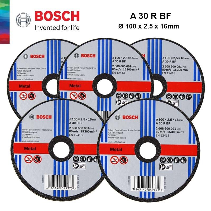 BOSCH 5pcs A30R BF 4 inci Cutting Disc For Metal
