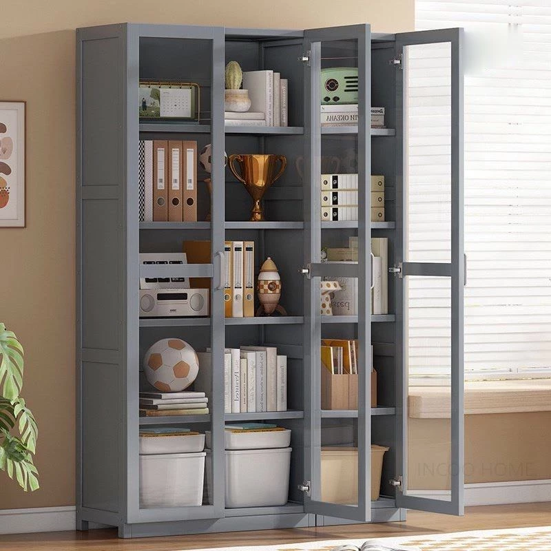 OEM Luxury Transparent Display Cabinet 4 Doors
