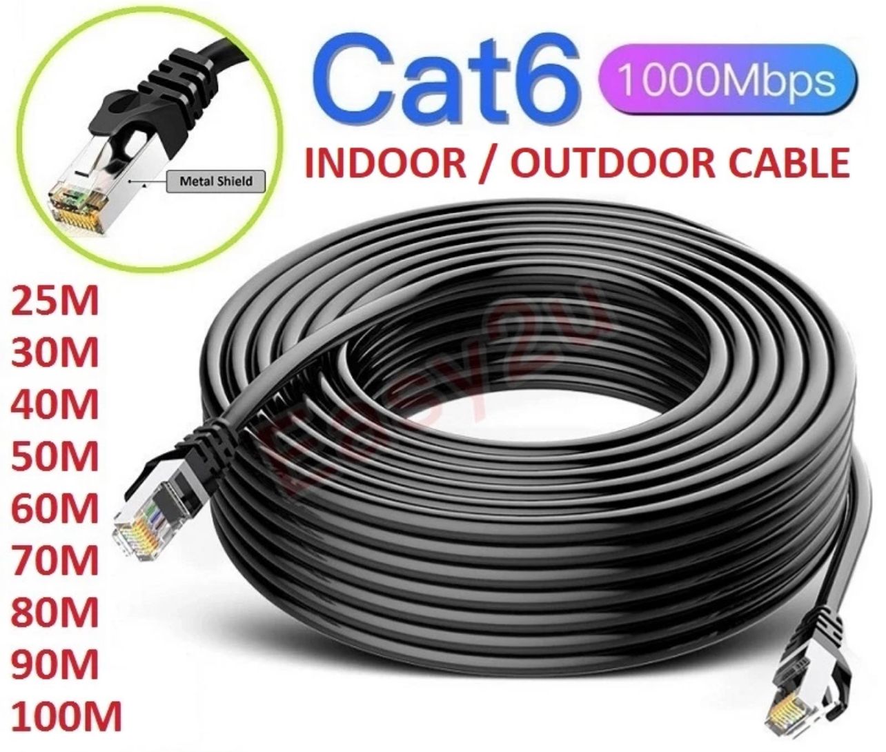Cat 6 RJ45 CAT6 Patch Cable Ethernet Network LAN Cable UTP Patch Cord COMPUTER CABLE ROUTER (INDOOR)