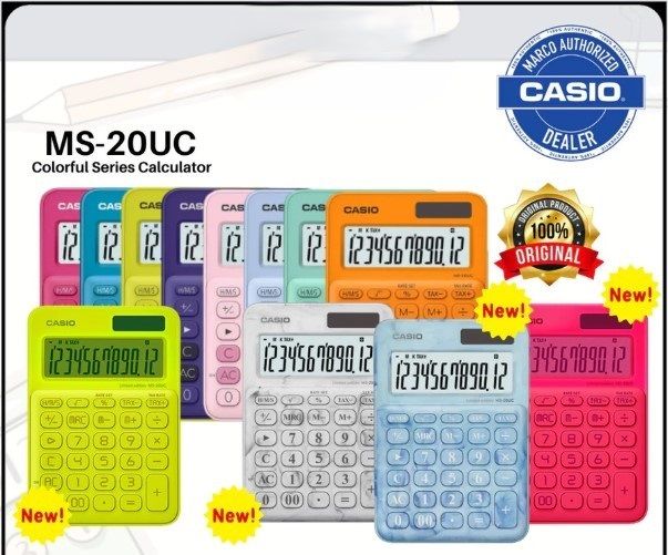 Casio MS-20UC New Colorful Series Calculator MS-20UC