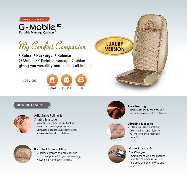 *GINTELL G-Mobile LUX Massage Cushion