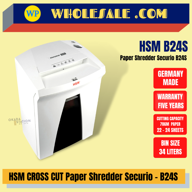 HSM / PAPER SHREDDER / STRIPS CUT / SECURIO / B24S / SHREDDER MACHINE / OFFICE SHREDDER