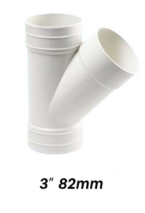 ATKC UPVC Fittings 135Â° Y-Branch (Y-Tee) 3" (82MM)