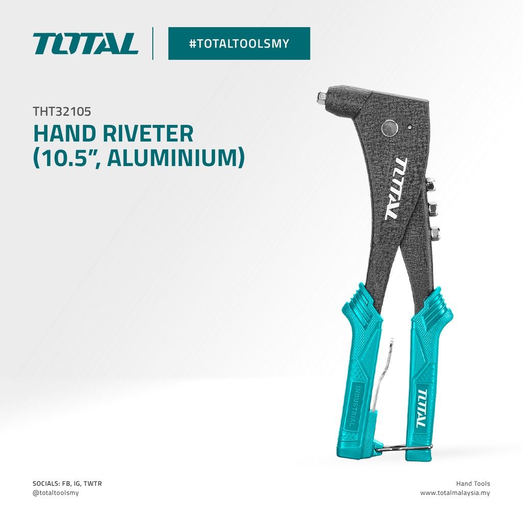 TOTAL HAND RIVETER ALUMINIUM (10.5") THT32105