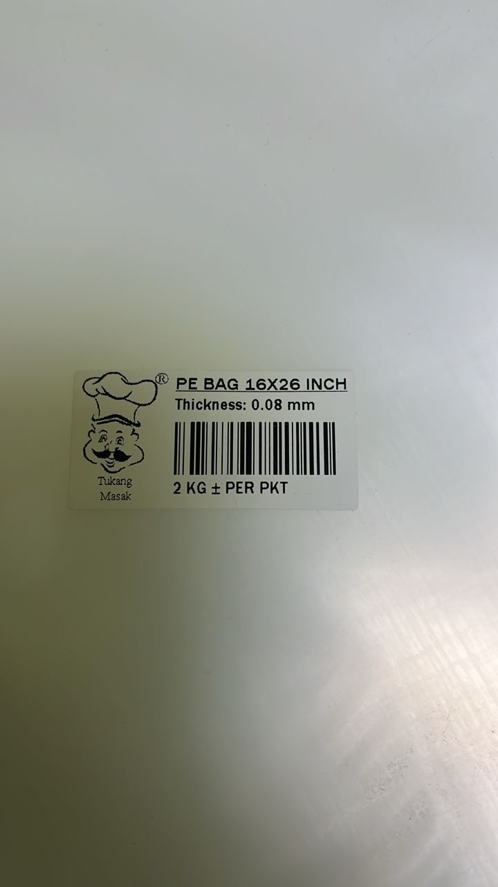 PE Plastic Bag Transparent Plastic Plastik Clear 16X26 (2KG /50+- Pcs)