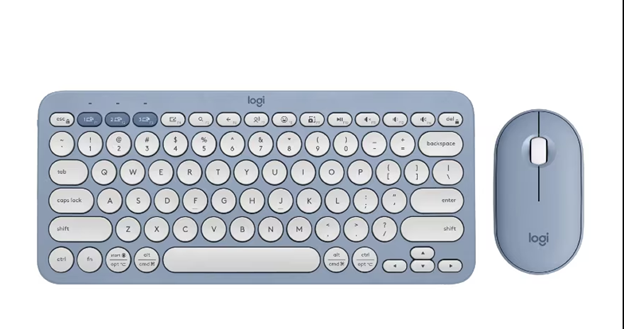 Logitech Pebble 2 Combo, Wireless Keyboard and Mouse, Quiet and Portable, Customizable, Logi Bolt, Bluetooth