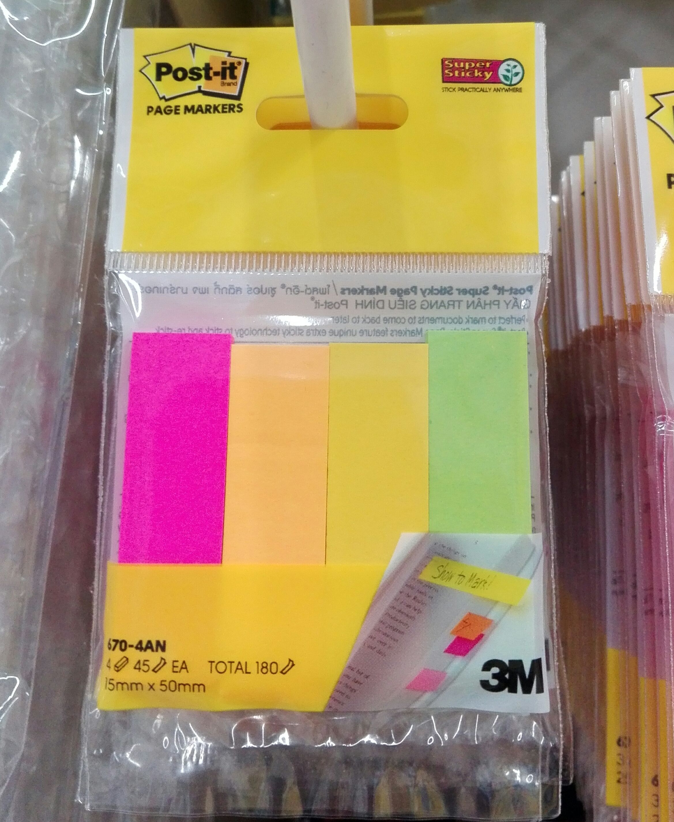 Post-it Page Markers 4 Colors ( 15mm x 50mm )