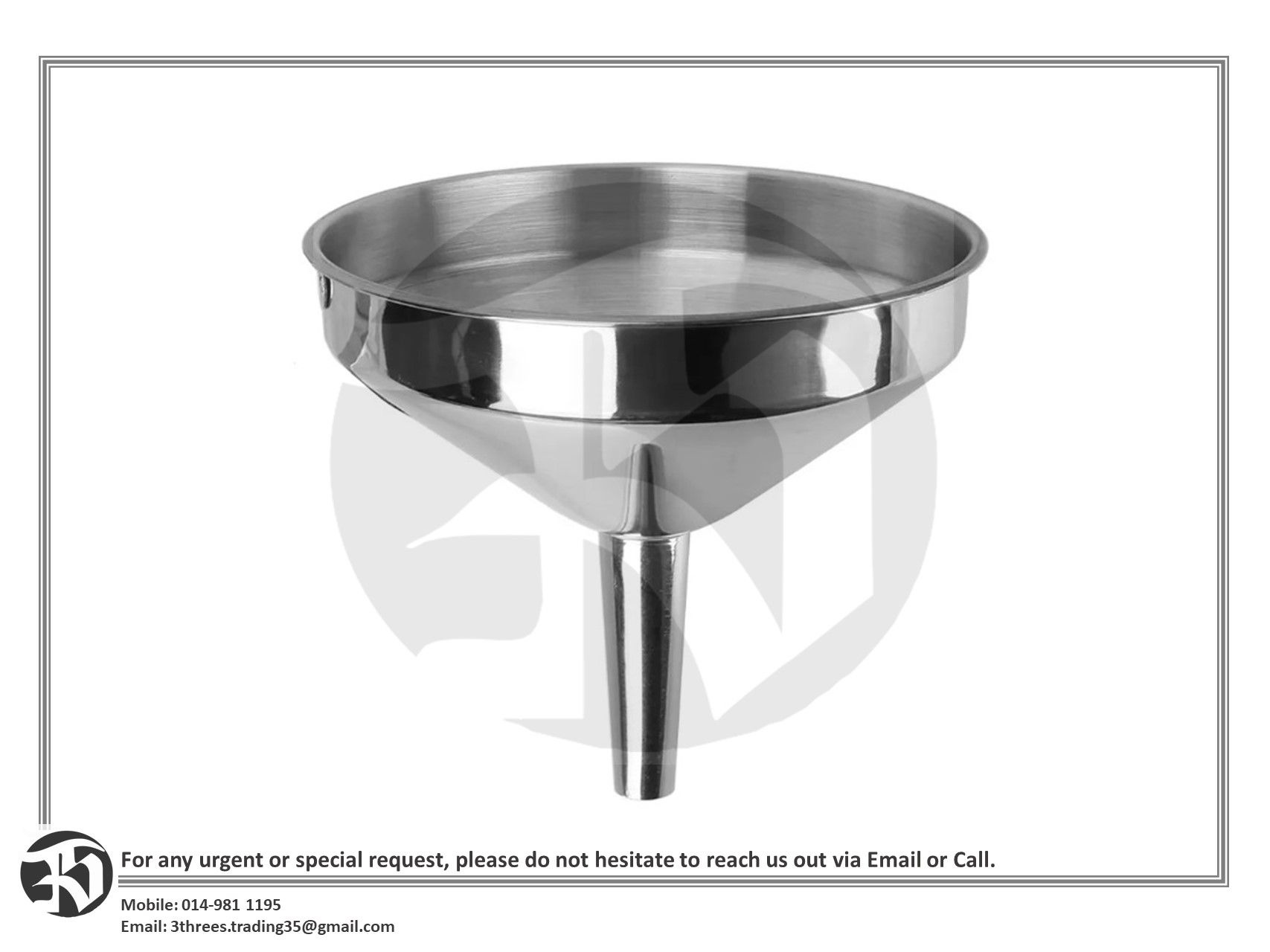 Metal Funnel 7"/8"/10"/12"