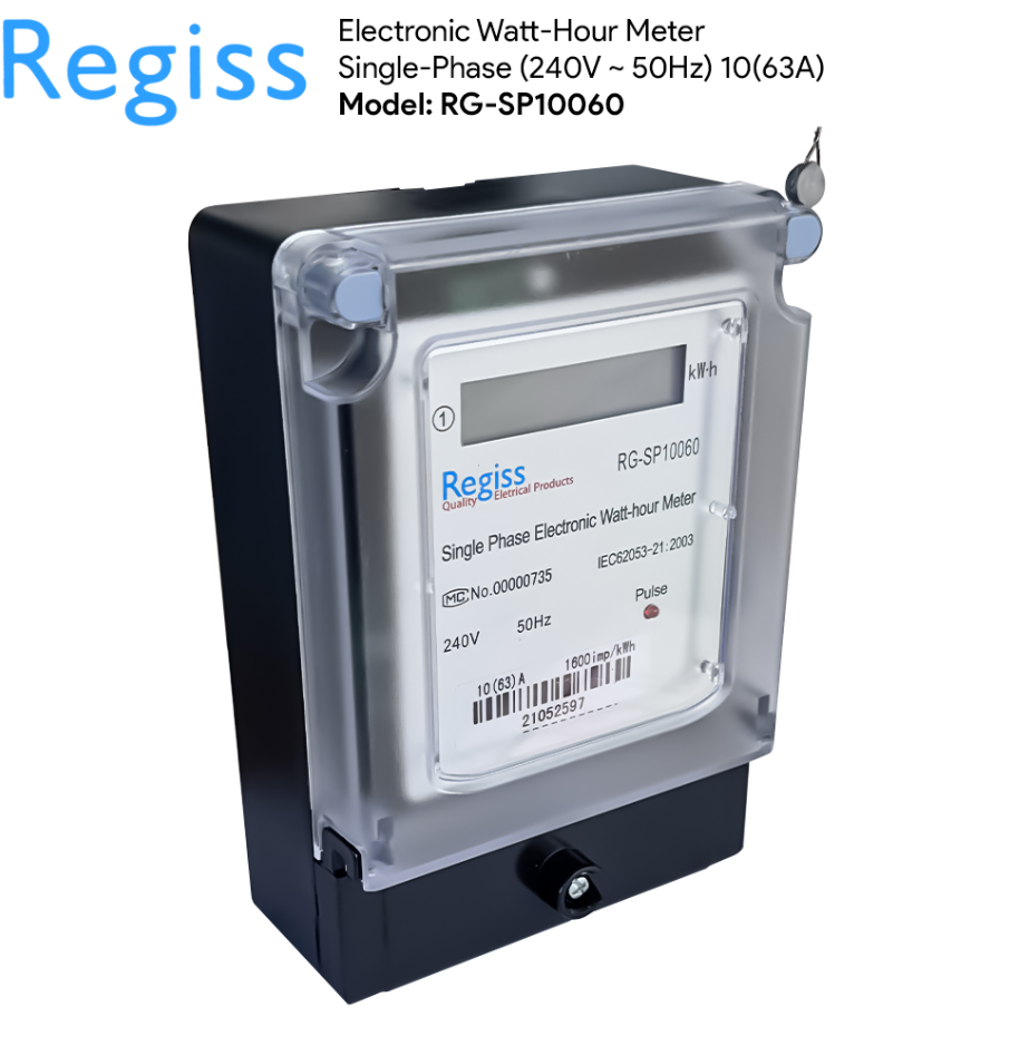 REGISS DIGITAL KWH METER 10/60A 240V (RG-SP10060 / RG-DKWH/SP)