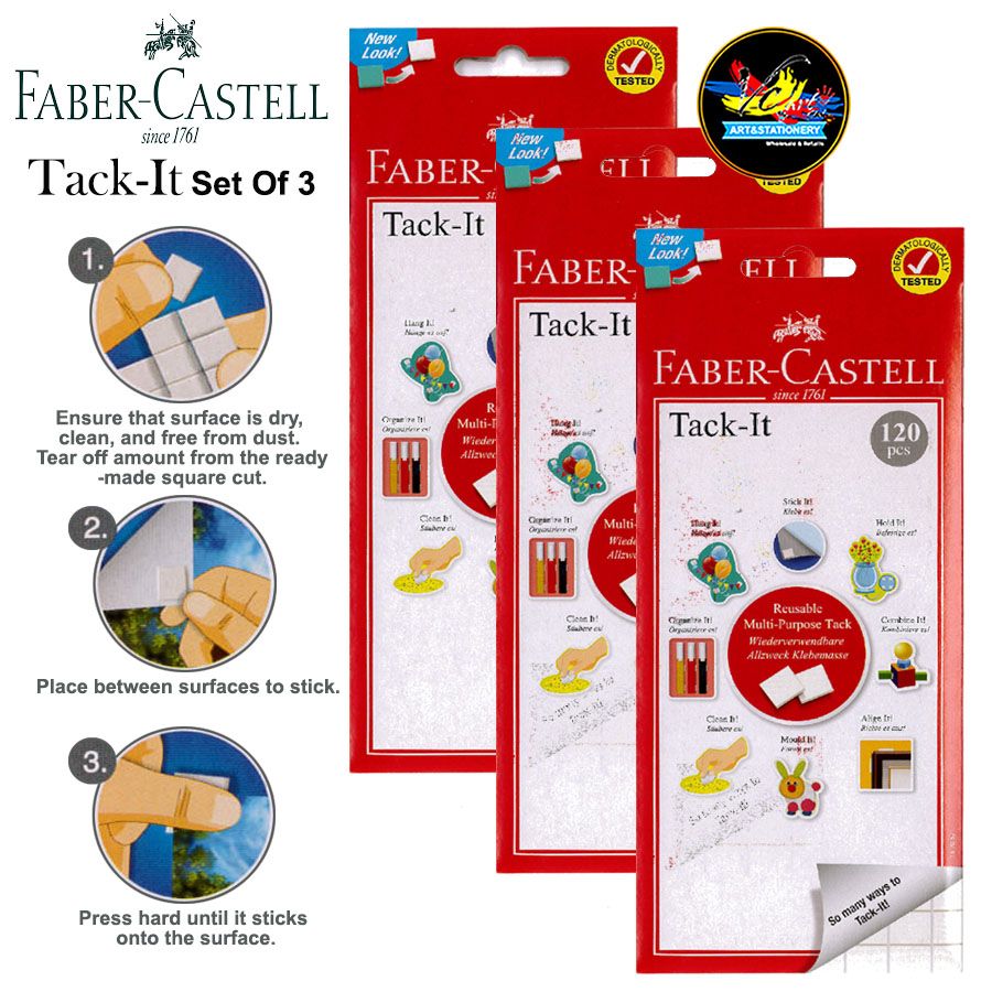 FABER CASTELL TACK-IT 75G 120PCS WHITE (187057)