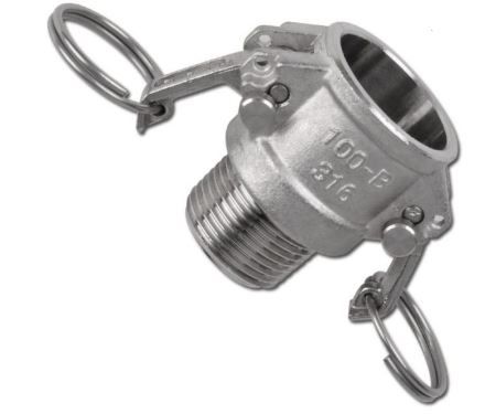 CAMLOCK COUPLING STAINLESS STEEL SS316 TYPE 'B & TYPE 'F / SIZE: 3" (FEMALE COUPLER X MALE THREAD) / (MALE ADAPTER X MALE THREAD)