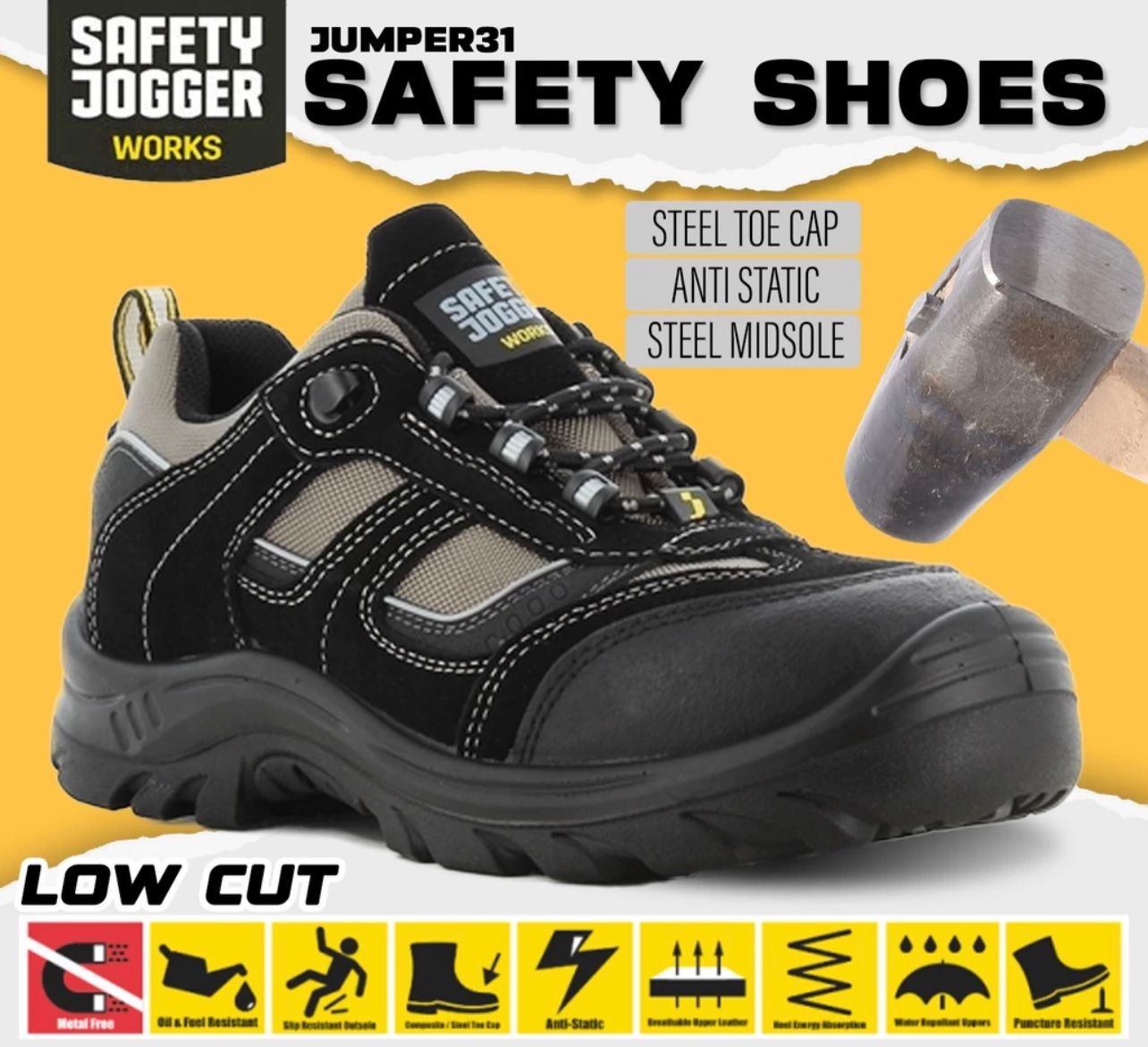 SAFETY JOGGER JUMPER31 Safety Boots Safety Boot Men Steel Toe Kasut Keselamatan