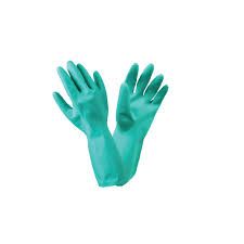 13" NITRILE GREEN CHEMICAL GLOVES RUBBER