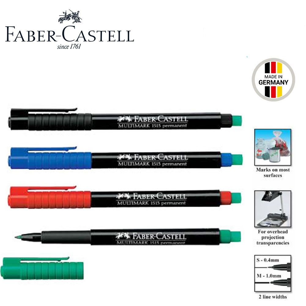 Faber-Castell Multimark S/1523 (0.4mm) Multi Surface OHP Erasable Permanent Marker