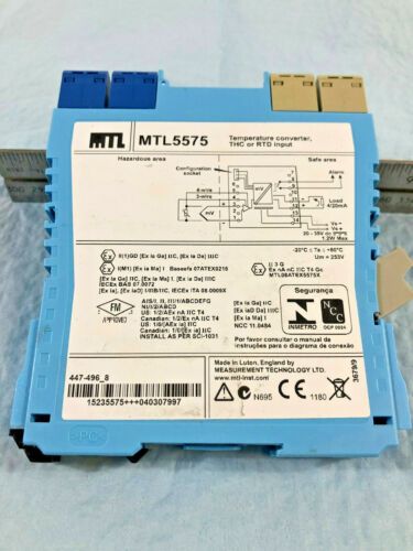 MTL Eaton MTL Temperature Converter Zener Barrier, 20mA Maximum Current, 1 Channel - MTL5575